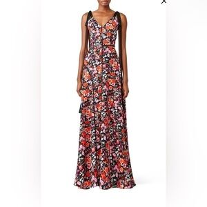 Gown J. Multi color flower print maxi size 8. EUC